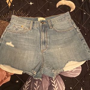 Favorite Daughter THE JUNI high rise shorts  sunflower detailing Never worn 27